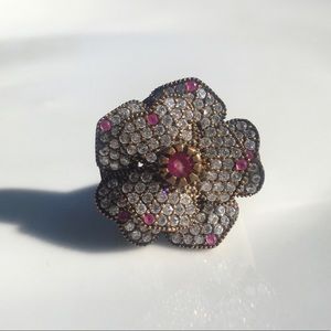 Vintage Ruby ring sterling silver size 8.5